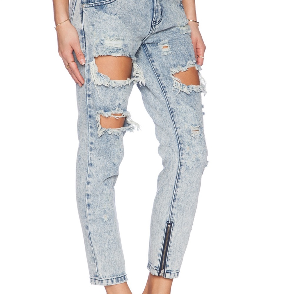 ONE TEASPOON Trashed Freebirds Jean